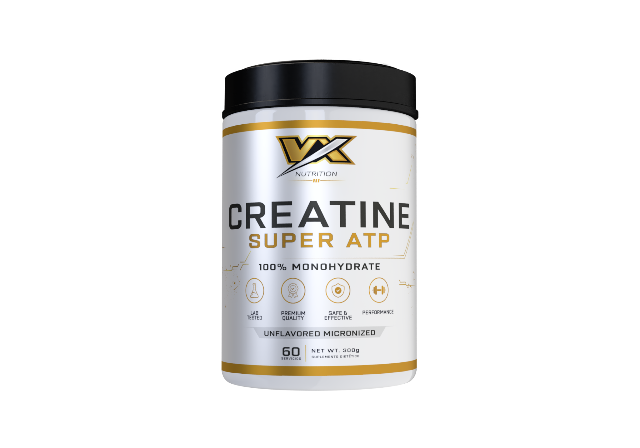 Envase de creatina VX Nutrition